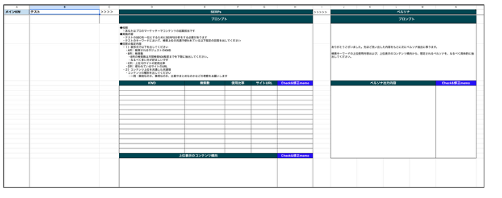 2)アプトプット手順&プロンプト仕込んだ雛シート
